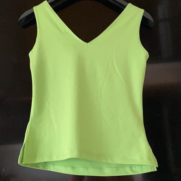 LIME GREEN COWL NECK SLEEVELESS CROP TOP - Picture 2 of 7
